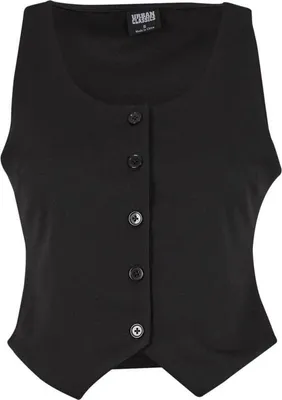 Immagine prodotto di Urban Classics Weste Damen Gilet da donna in jersey nero Basics 100% poliestere XS
