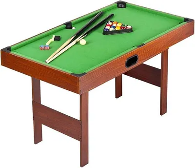 Imagen del producto de Mesa de billar de madera, color verde clásico, con accesorios para juego de billar americano, tamaño 70 cm