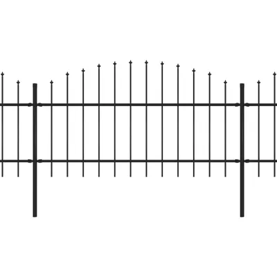 Obrázok produktu pre vidaXL Záhradný plot s hrotom 359 x 125 cm čierny