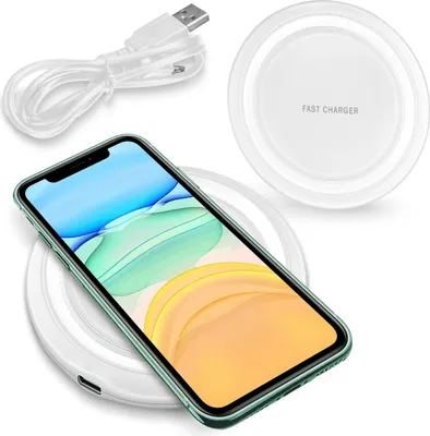 Produktbild von Qi Ladestation für Apple iPhone 11 Pro Max QI Wireless Charger 15W Ladegerät