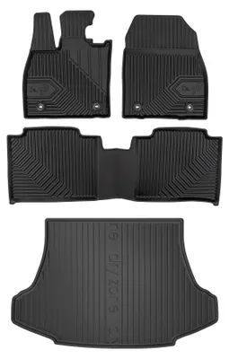 Imagen del producto de Alfombrillas de goma + bandeja de maletero para Lexus RZ desde 2022 (SUV/crossover) – juego de 4 piezas, , a medida – Wielganizator