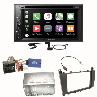 Produktbild von Pioneer AVH-Z3200DAB Carplay Einbauset für Mercedes C-Klasse W203 CLC CL203 S203