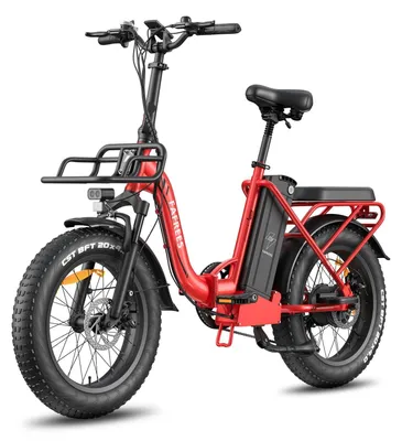 Zdjęcie produktu dla Electric Bike FAFREES F20 Max - Bateria 48V30AH Opona 20" Hamulec tarczowy mechaniczny - Czerwony
