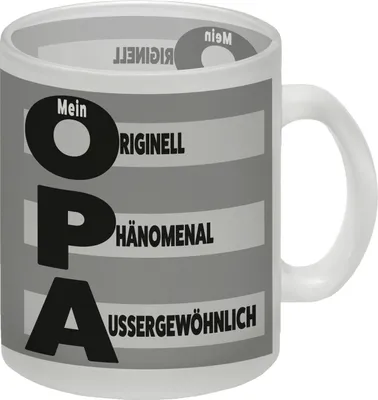 Produktbild von Mein Opa - originell, phänomenal, aussergewöhnlich Glas Tasse Du bist