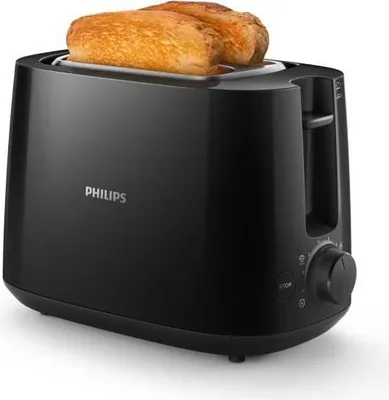 Image de Grille-pain PHILIPS Daily Collection HD2581/90, 2 fentes, 830W, Noir