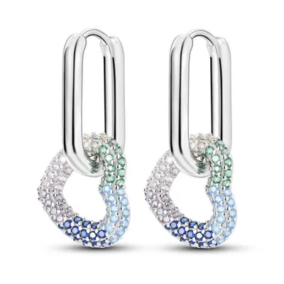 Produktbild von Herz Disign Ohrcreolen Ohrschmuck Damenohrringe Herzcreolen bunt (GESCHENKIDEE), inklusive Geschenkschachtel