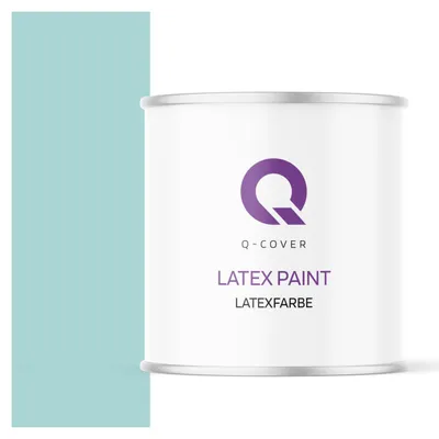 Produktbild von Latexfarbe  2 L Helltürkis  2 L | Innenfarbe | Wandfarbe | Deckenfarbe | Klasse 3 Mattfarbe Scheuerfest Hohe Deckkraft