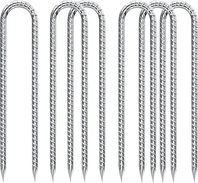 Obrázek produktu pro 6 kusů kotevních kolíků do země, kotevní kolíky do země 30 CM stabilní stanové kolíky ocelové upevnění trampolíny pro kempinkové stany přístřešky venkovní, ve tvaru U