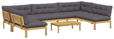 Produktbild von 6 Stück Garten Pallet Sofa Einheiten Massivholz Akazie
