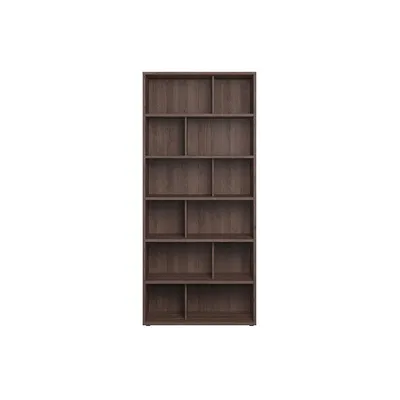 Produktbild von Miliboo - Design-Bücherregal mit dunkler Nussbaumholz-Fertigung B92 cm EPURE