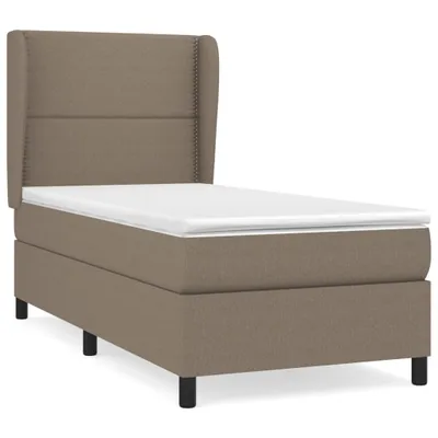 Produktbild von Boxspringbett mit Matratze Taupe 90x200 cm Stoff