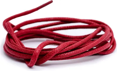 Produktbild von Corbby Rote gewachste dünne Schnürsenkel 60 cm