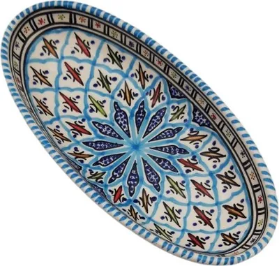 Obrázek produktu pro Plat ovale Bakir tyrkysová - D 30 cm