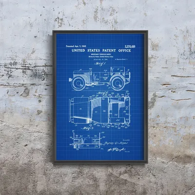 Produktbild von Poster - Canvas - Leinwand - 42 cm x 59,4 cm - Das US-Patent Fahrzeug