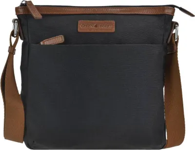 Produktbild von Greenburry Umhängetasche Crossbag Nylon 26x24cm "Iris" schwarz