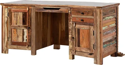 Produktbild von MASSIVMOEBEL24.DE Schreibtisch Altholz 170x70x80 mehrfarbig lackiert NATURE OF SPIRIT #61