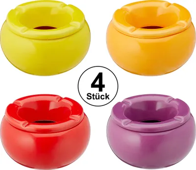Produktbild von 4er Set Sturmaschenbecher Uni 13cm