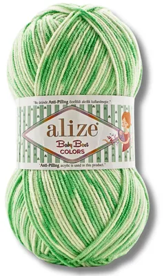 Zdjęcie produktu dla Alize 1x 100g Baby Best Colors – włóczka z efektownym przejściem kolorów, antykulkowa, idealna do szydełkowania i robienia na drutach (8041)
