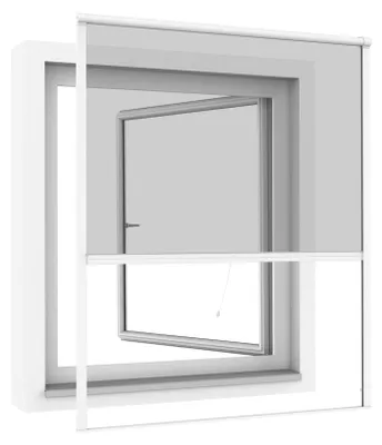Insektenrollo für Fenster, Fliegenschutz, 100 x 160 cm, Weiß
