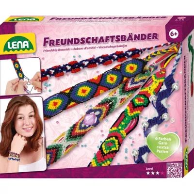 Produktbild von Lena Friendship bracelets, Armbänder-Bastelset für Kinder, 6 Jahr(e), Mehrfarbig