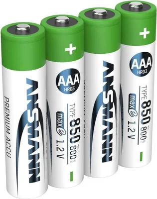 Immagine prodotto di ANSMANN Batteria ricaricabile NiMH Micro AAA tipo 850 (batterie m)