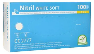 Produktbild von 1000 Medi-Inn Medi-Inn® Handschuhe Nitril puderfrei White Soft weiss Größe S 93064