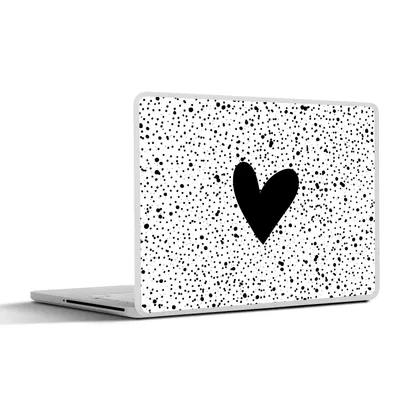 Produktbild von MuchoWow® Laptop Aufkleber Sticker Cover Herz - Design - Weiß 40x30 cm - Laptop Dekoration - Selbstklebend
