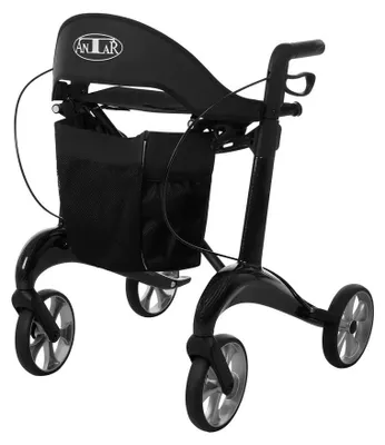 Produktbild von Carbon Rollator faltbar, 5,5 kg, 150 kg Tragkraft, Sitzhöhe 62 cm, AT51137