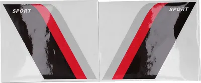 Immagine prodotto di 2 pezzi Adesivi per la carrozzeria Vinile universale Stile sportivo 3 colori Adesivi decorativi impermeabili a strisce per veicoli Nero