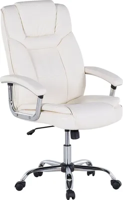 Produktbild von BELIANI Bürostuhl Hellbeige Kunstleder Gesteppt Höhenverstellbar Drehbar mit Wippfunktion Armlehnen Modernes Design Schreibtischstuhl Drehstuhl