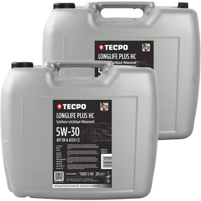 Produktbild von TECPO Motoröl 40 Liter 5W-30 LONGLIFE Plus HC Synthese passend für ACEA C3 / API SN / 504 / 507 / 229.31 / 229.51 / LL-04 / C30