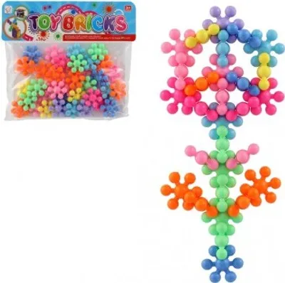 Obrázok produktu pre Stavebnica kvietky plast v sáčku