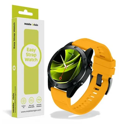 Zdjęcie produktu dla Mobile Origin MO-ES22-YLW, Pasek, Smartwatch, Żółty, Garmin, 22mm version: Garmin Approach S60 Garmin Approach S62 Garmin Descent G1 Garmin D2 Delta Garmin D2..., Silikon