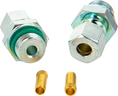 Produktbild von Schneidringverschraubung-Satz Typ GERLB - Schneidring Ø 8 mm x zylindr. AG G 3/8 Zoll, O-Ring & Verstärkungshülse, Stahl verzinkt, Schneidring Messing