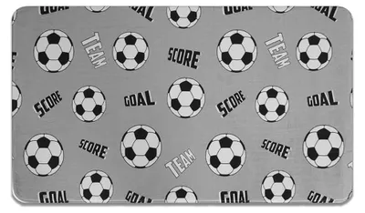 Fußballteppich, Grau, 60x90 cm, rutschfest, waschbar