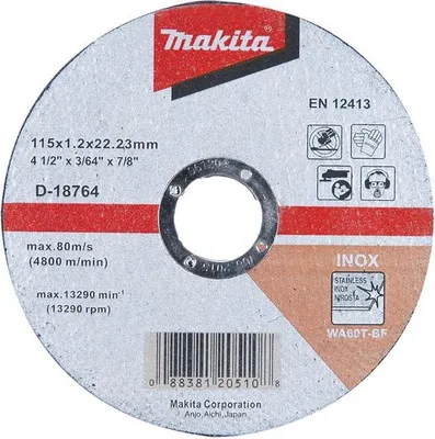 Immagine prodotto di Disco da taglio D-18764-10 D.115mm S.1,2mm acciaio inox
