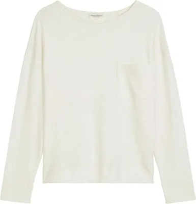 Produktbild von T-shirt, long sleeve, chest pocket 152 white Baumwolle Größe M