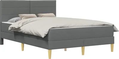 Zdjęcie produktu dla Rama łóżka vidaXL, 140 x 190 cm, ciemnoszara