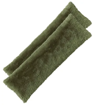 Image de vidaXL, 2 housses de coussin, HEERLEN, vert, 40 x 145 cm, en polaire