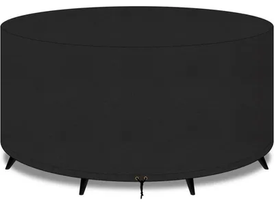Productafbeelding van Tuintafelbeschermer, rond, 230x90 cm, zwart, 420D Oxford, waterdicht, windbestendig