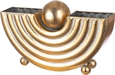 Produktbild von Casablanca Vase, "Picchu", Metall, goldfarben, , L. 12 cm, B. 47,5 cm, H. 29 cm 69622