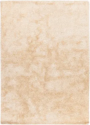 Produktbild von Padiro Kuscheliger Hochflor-Teppich 200 x 300 cm - Hellbeige - modernes Uni-Design - für Fußbodenheizung - aus Polyester und Baumwolle