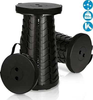 Obrázok produktu pre Fiqops Prenosná skladacia stolička Kempingová stolička Kvetinová stolička Skladacia stolička Bistro Chair,Black