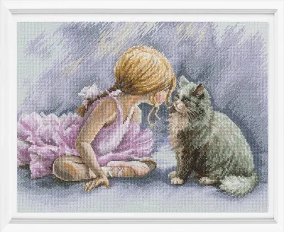Image de RTO Kit de broderie au point de croix "Maintenant, je vais t'apprendre", motif à compter, 32x24cm