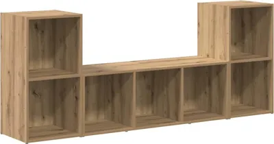 Produktbild von vidaXL TV-Schrankset 3 stk. Braun Holzwerkstoff