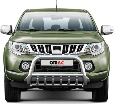 Immagine prodotto di Barra di protezione del paraurti anteriore per Mitsubishi L200 2015-2022 con ABE acciaio argento