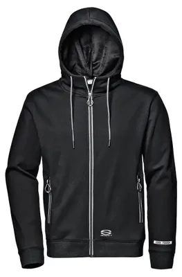 Produktbild von Sir Safety BAT Herren Arbeitssweatshirt mit Kapuze atmungsaktiv Reißverschluss, 4XL, Schwarz