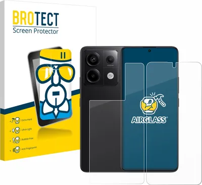 A product shot featuring packaging for a screen protector and the screen protector itself placed on a smartphone.