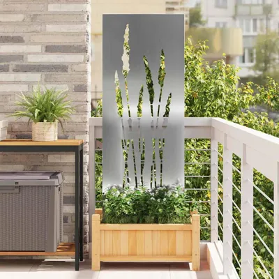 Obrázok produktu pre Záhradná clona na súkromie Kvetinový Strieborná 50 x 140 cm
