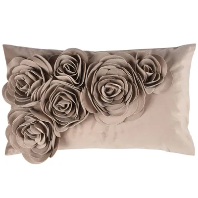 Produktbild von PAD Floral, Graubraun, Polyester, Einfarbig, Maschinenwäsche, 30 °C, 50 x 30 cm